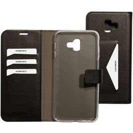 Mobiparts Classic Wallet Samsung Galaxy J6 Plus Hülle Klapphülle Geldbörse - Schwarz