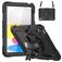 Mobigear SureGrip Xtreme iPad 10 (2022) Hülle Kunststoff,Silikon Backcover + Schulterträger + Ständer - Schwarz