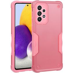 Mobigear Non-slip Armor Samsung Galaxy A73 Hülle Hardcase Backcover Stoßfest - Pink