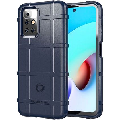 Mobigear Rugged Shield Xiaomi Redmi 10 4G Hülle Flexibles TPU Backcover Stoßfest - Blau