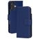 Mobiparts Wallet iPhone 17 Hülle Echtes Leder Klapphülle Geldbörse - Blau