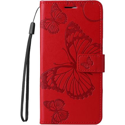 Mobigear Butterfly HONOR 200 Lite Hülle Klapphülle Geldbörse - Rot