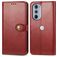 Mobigear Snap Button Motorola Edge 30 Pro Klapphülle Portemonnaie - Rot
