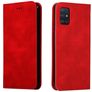 Mobigear Retro Slim Samsung Galaxy A71 Hülle Klapphülle Geldbörse - Rot
