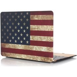 Mobigear Design MacBook 12 Zoll (2015-2017) Hardcase Hülle MacBook Case - US Flag - Model A1534