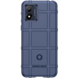 Mobigear Rugged Shield Motorola Moto E13 Hülle Flexibles TPU Backcover Stoßfest - Blau