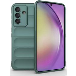 Mobigear Bumpy Samsung Galaxy A56 Hülle Flexibles TPU Backcover - Dark Green