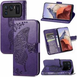 Mobigear Butterfly Xiaomi Mi 11 Ultra Hülle Klapphülle Geldbörse - Lila