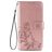 Mobigear Clover Samsung Galaxy A52 Hülle Klapphülle Geldbörse - Roségold