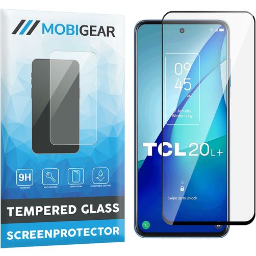 Mobigear Premium TCL 20L Plus Panzerglas Displayschutz - Hüllenfreundlich - Schwarz