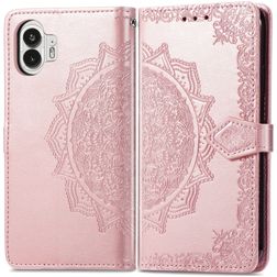 Mobigear Mandala Nothing Phone (2) Hülle Klapphülle Geldbörse - Roségold
