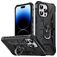 Mobigear Armor Ring iPhone 14 Pro Hülle Hardcase Backcover Stoßfest mit Ringhalter - Schwarz