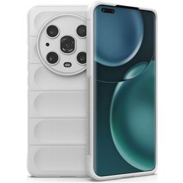 Mobigear Bumpy HONOR Magic 4 Pro Hülle Flexibles TPU Backcover - Weiß