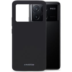 Mobilize Rubber Gelly POCO X6 Pro Hülle Flexibles TPU Backcover - Matt Black