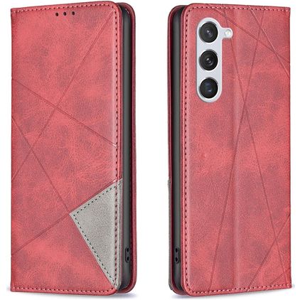 Mobigear Rhombus Slim Samsung Galaxy S25 Klapphülle - Rot