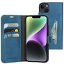 Mobiparts Classic Wallet iPhone 14 Plus Hülle Klapphülle Geldbörse - Steel Blue