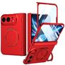 Mobigear Rotation Ring iPhone Duo MagSafe Hardcase Backcover mit Ringhalter - Rot