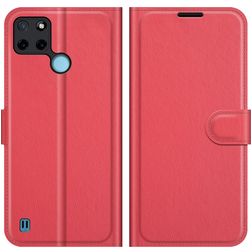 Mobigear Classic Realme C25Y Hülle Klapphülle Geldbörse - Rot