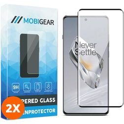Mobigear Premium OnePlus 12 Panzerglas Displayschutz - Hüllenfreundlich - Schwarz (2er Pack)