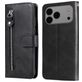 Mobigear Zipper iPhone 17 Pro Max Hülle Klapphülle Geldbörse - Schwarz