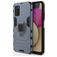 Mobigear Armor Ring Samsung Galaxy A03s Hülle Hardcase Backcover Stoßfest mit Ringhalter - Blau
