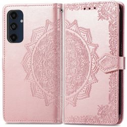 Mobigear Mandala Samsung Galaxy A16 Hülle Klapphülle Geldbörse - Roségold