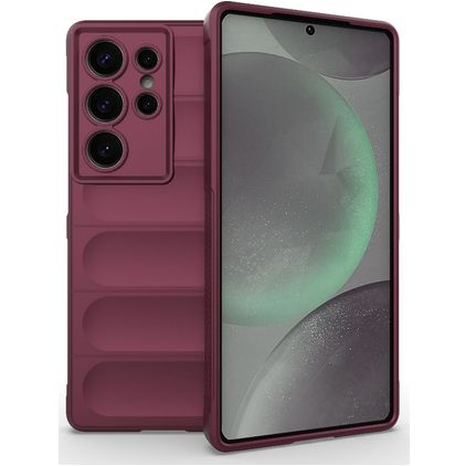 Mobigear Bumpy Samsung Galaxy S25 Ultra Hülle Flexibles TPU Backcover - Rot