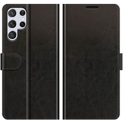 Mobigear Wallet Samsung Galaxy S22 Ultra Hülle Klapphülle Geldbörse - Schwarz