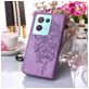 Mobigear Butterfly OPPO Reno 8 Pro 5G Hülle Klapphülle Geldbörse - Lila