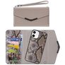 Mobilize Elegant Magnet iPhone 12 Mini Hülle Abnehmbare 2in1 Clutch - Beige Snake