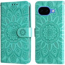 Mobigear Sunflower Google Pixel 10a Hülle Klapphülle Geldbörse - Grün