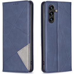 Mobigear Rhombus Slim Samsung Galaxy S25 FE Hülle Klapphülle - Blau