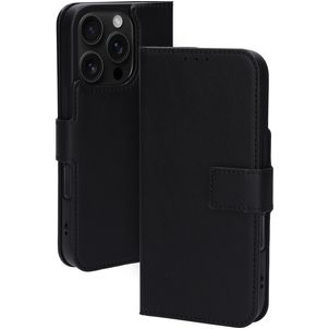 Mobiparts Classic Wallet MagSafe iPhone 16 Pro MagSafe Hülle Klapphülle Geldbörse - Schwarz
