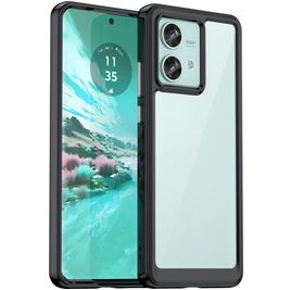 Mobigear Crystal Motorola Edge 40 Neo Hülle Hardcase Backcover - Schwarz