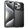 Mobigear Groove iPhone 16 Pro Max Hülle Flexibles TPU Backcover - Schwarz