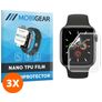 Mobigear Apple Watch - 44 mm Hydrogel TPU Displayschutz - Hüllenfreundlich (3er Pack)