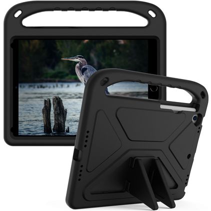 Mobigear AeroArmor iPad 7 (2019) Tablet Hülle für Kinder mit Tragegriff + Stifthalter - Schwarz