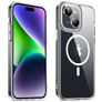 Valenta Trend iPhone 15 MagSafe Hülle Hardcase Backcover - Transparent / Weiß