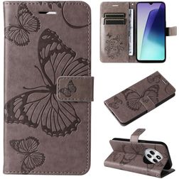 Mobigear Butterfly Xiaomi Redmi 14C Klapphülle Portemonnaie - Grau