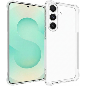 Mobigear Cushion Durchsichtig Samsung Galaxy S25 FE Hülle Flexibles TPU Backcover - Transparent