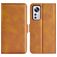 Mobigear Slim Magnet Xiaomi 12 Pro Klapphülle Portemonnaie - Cognac