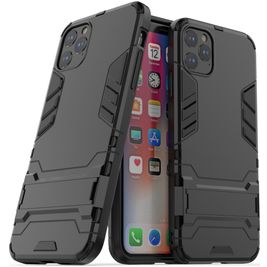 Mobigear Armor Stand iPhone 11 Pro Max Hülle Hardcase Backcover Stoßfest mit Ständer - Schwarz