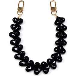 Mobigear Kunststoff Heart Verstellbare Universal-Handykette - Deep Black