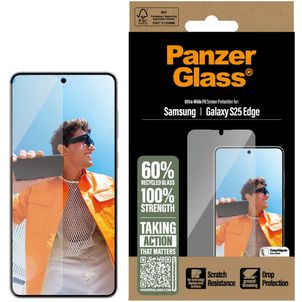 PanzerGlass Ultra-Wide Fit Samsung Galaxy S25 Edge Gehärtetes Glas Displayschutz - Hüllenfreundlich