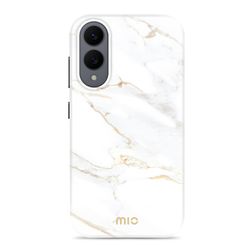 MIO Samsung Galaxy S25 Edge MagSafe Hülle Hardcase Backcover - White Marble