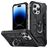 Mobigear Armor Ring iPhone 14 Pro Hülle Hardcase Backcover Stoßfest mit Ringhalter - Schwarz