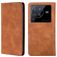 Mobigear Retro Slim Vivo X80 Pro Hülle Klapphülle Geldbörse - Cognac