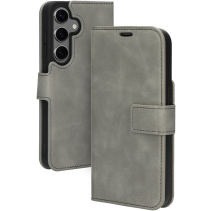 Mobiparts Classic Wallet Samsung Galaxy S24 Hülle Klapphülle Geldbörse - Granite Grey