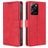 Mobigear Croco POCO X5 Pro Klapphülle Portemonnaie - Rot