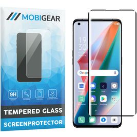 Mobigear Premium OPPO Find X3 Pro Panzerglas Gehärtetes Glas Displayschutz - Hüllenfreundlich - Schwarz